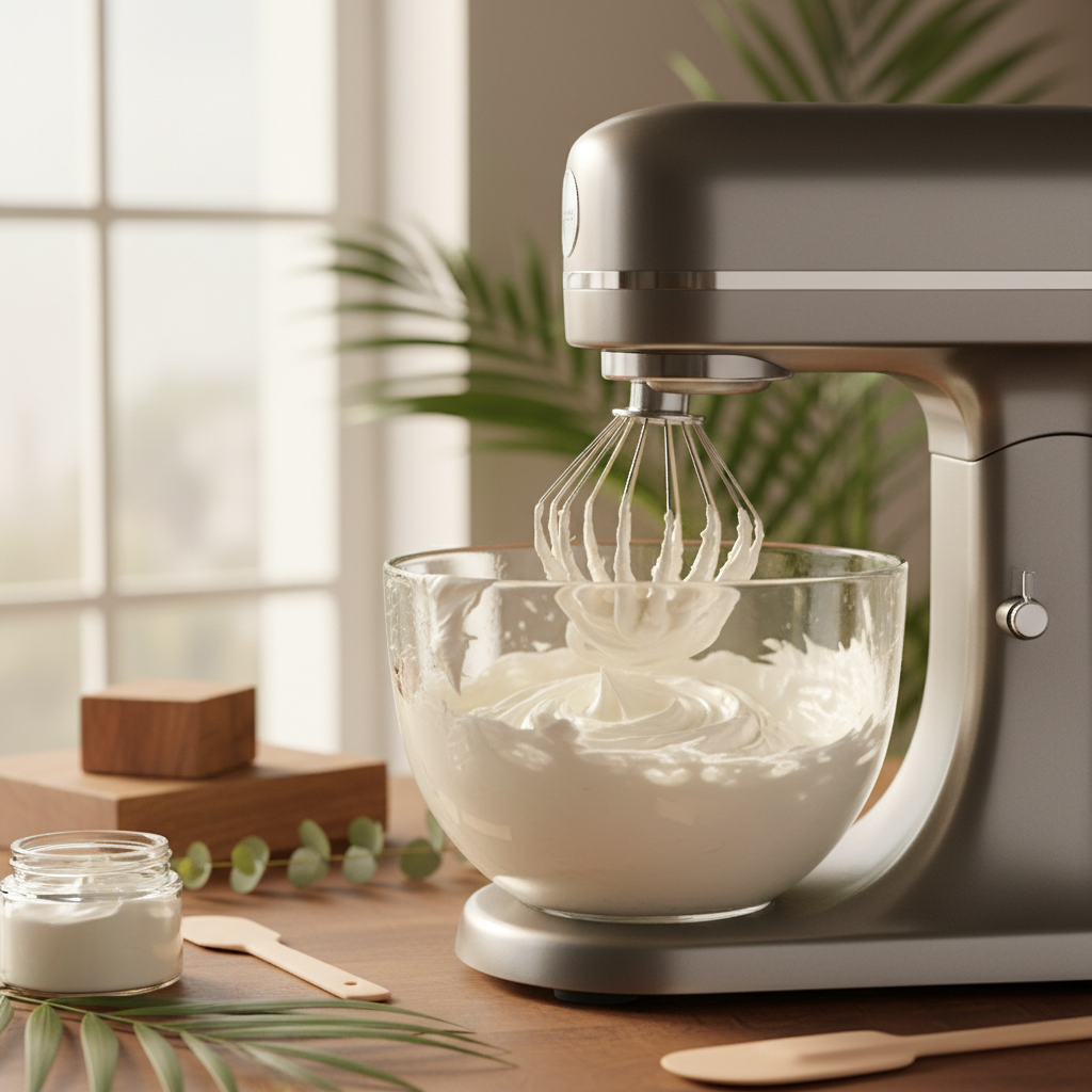 Stand mixer whipping body butter
